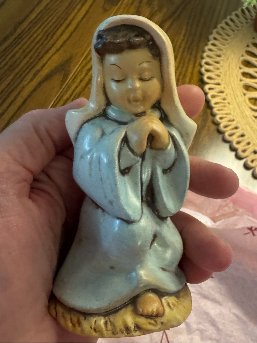 Vintage handmade nativity set piece